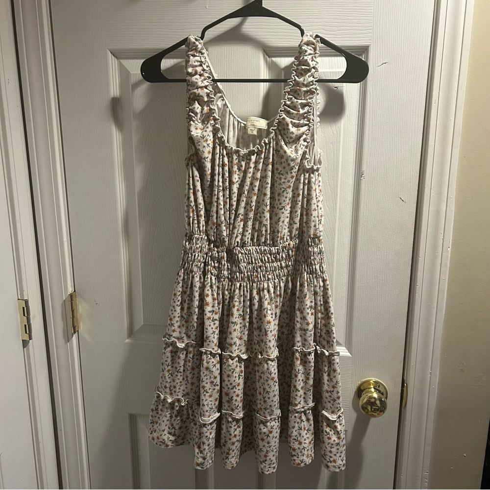 White Dress with Floral Print